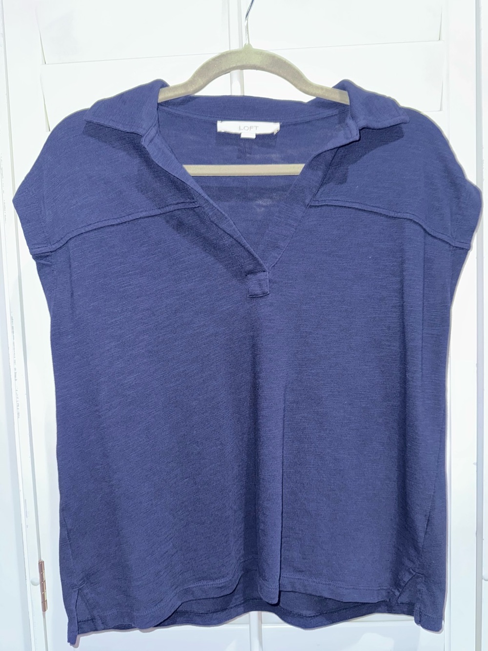 LOFT Classic Navy Cap-Sleeve Women's Top
